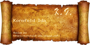 Kornfeld Ida névjegykártya
